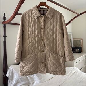 Daks Signature Quilted Vintage British Khaki Car Coat